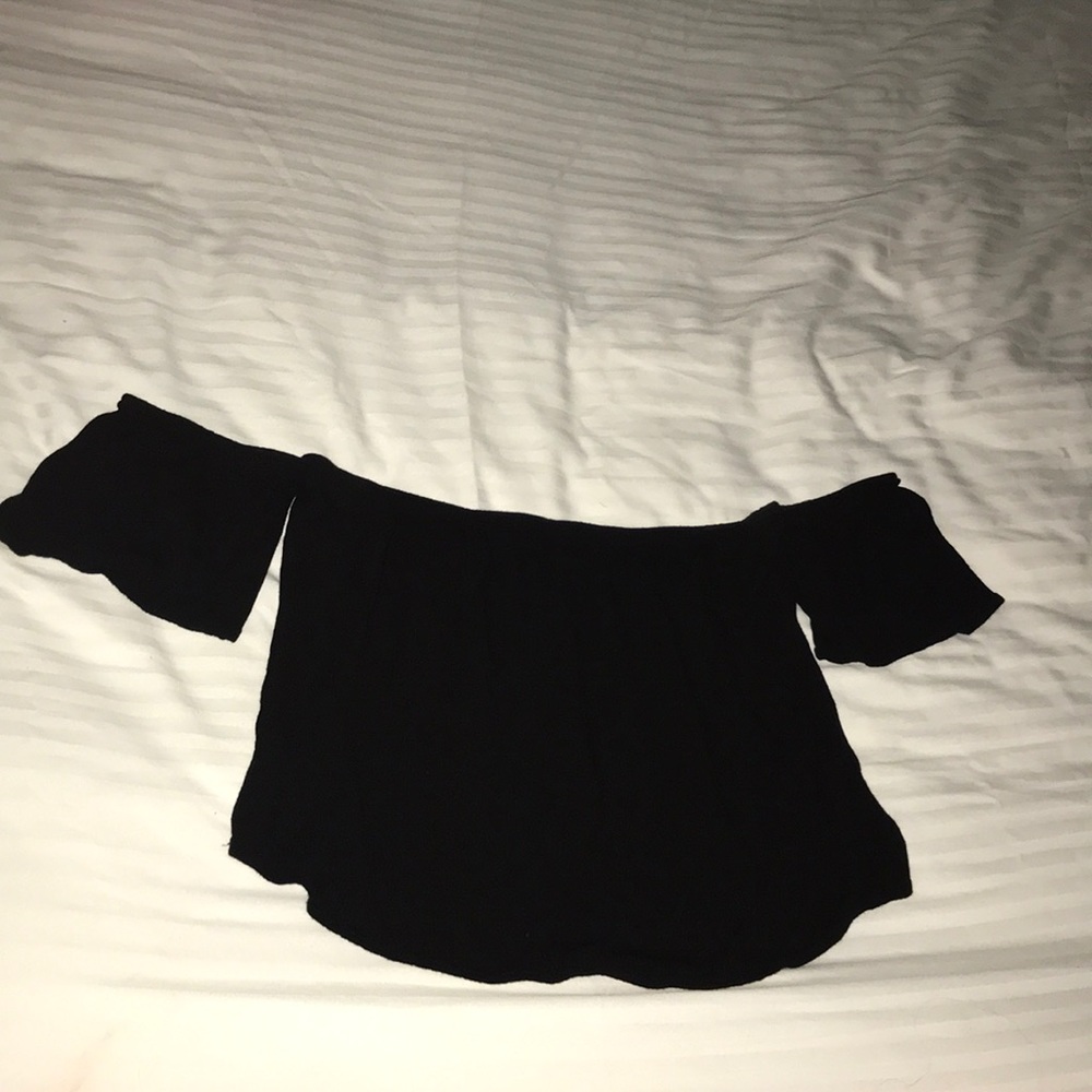 Forever 21 Black Crop Top Shirt